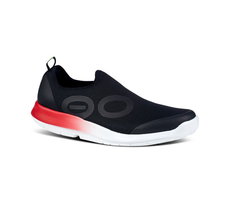 Oofos Men's Oomg Sport Low - Slip On Shoes Black / Red ( KZABF-3872 )